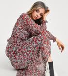 Only Exclusive Midi Dress In Red Paisley Print-multi