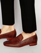 Jeffery West Woven Dress Slippers - Brown