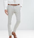 Noak Tall Super Skinny Suit Pants In Fleck - Gray
