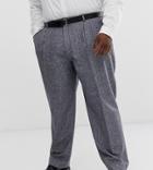 Twisted Tailor Plus Tapered Pants In Tweed - Blue