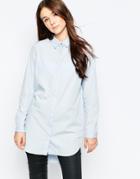 Vero Moda Long Sleeve Boyfriend Shirt - Cashmere Blue