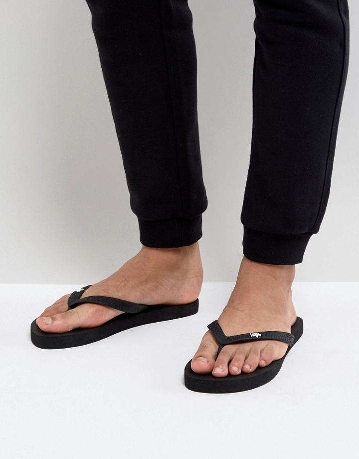 Hype Flip Flops In Black - Black