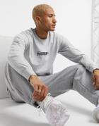 Napapijri Box Logo Long Sleeve T-shirt In Gray