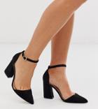 Glamorous Wide Fit Pointed Heeled Shoes In Black
