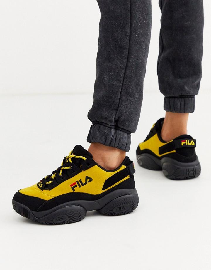 Fila Provenance Sneakers In Black And Yellow