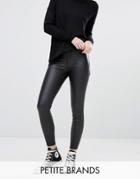 New Look Petite Coated Super Skinny Jean - Black