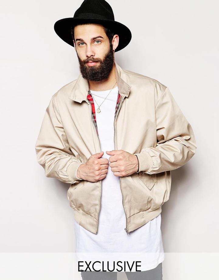Reclaimed Vintage Harrington Jacket - Stone