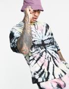 Asos Design Oversized T-shirt In All Over Tie Dye Print - Part Of A Set-multi