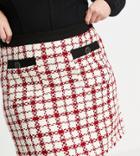 River Island Plus Boucle Plaid Mini Skirt In Red - Part Of A Set
