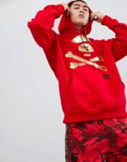 Aape By A Bathing Ape Hoodie With Back Taping In Red - Red