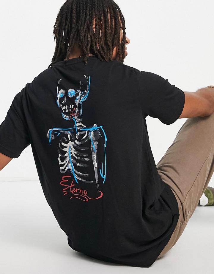 Bolongaro Trevor T-shirt With Skull Back Print In Black