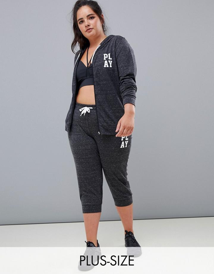Only Play Curvy 3/4 Sweatpants - Black