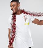 Brave Soul Tall Holidays Snowman Pocket T-shirt - White
