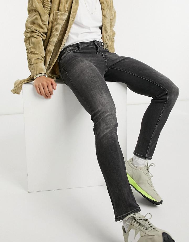 Jack & Jones Intelligence Glenn Slim Tapered Fit Jeans In Black Wash