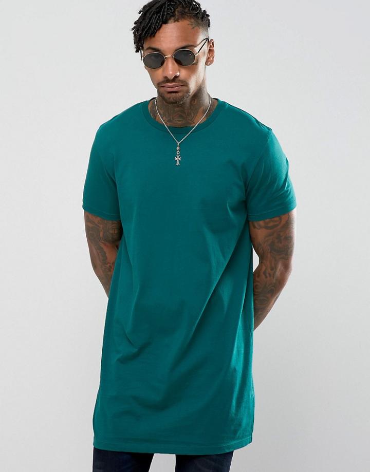 Asos Super Longline T-shirt - Green