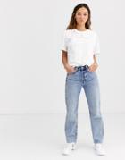 Weekday Alanis This Is My Body Slogan T-shirt In White