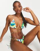 Candypants String Bikini Bottom In Abstract Multi Print