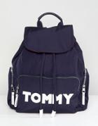 Tommy Hilfiger Logo Nylon Backpack - Navy