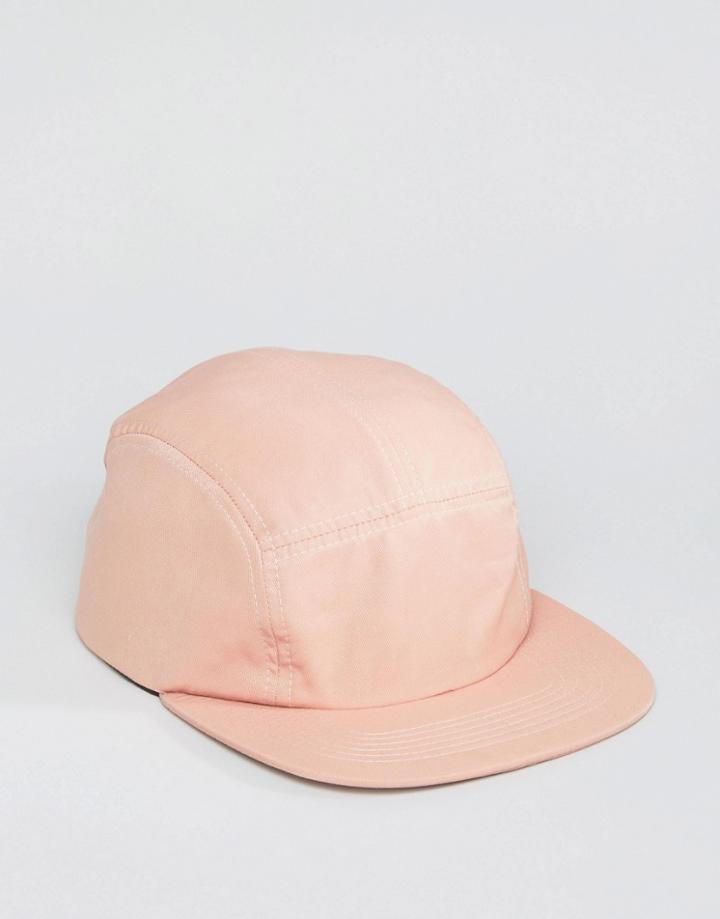 Asos 5 Panel Cap In Pink - Pink