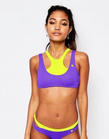 Banana Moon Splash Multi Bikini Top - Purple