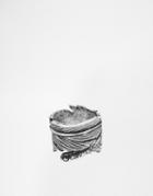 Icon Brand Feather Ring In Silver - Silver