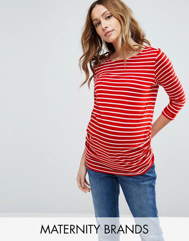 New Look Maternity Multi Colored Stripe Top - Multi