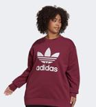 Adidas Originals Plus Adicolor Large Logo Sweatshirt In Crimson-red