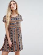 Brave Soul Print Smock Dress - Multi