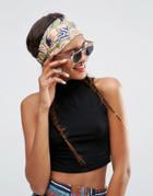 Asos Africa Soft Geo Floral Print Headband - Multi