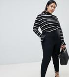 Asos Design Curve Ultimate Ankle Grazer Pants - Black