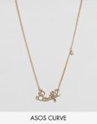 Asos Curve Beautiful Necklace - Gold