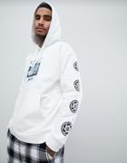 Element Hoodie With Polaroid Chest Print In White - White