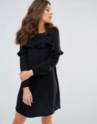 Only Alex Frill Mini Dress - Black