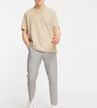 New Look Tapered Smart Pants In Brown Check