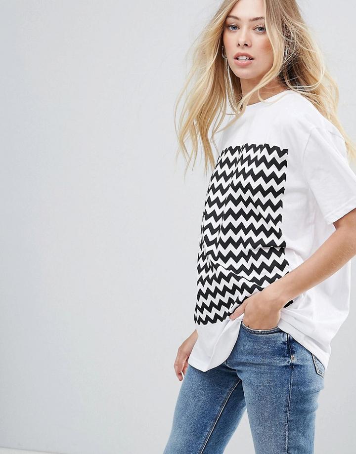 Chorus Zigzag Printed T-shirt - White
