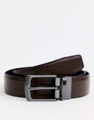 Barneys Original Reversible Leather Belt - Black