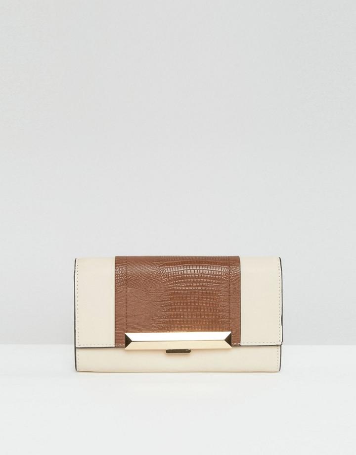 Aldo Fold Over Purse - White