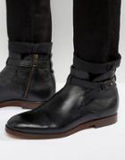 Hudson London Cutler Suede Jodphur Boots - Black