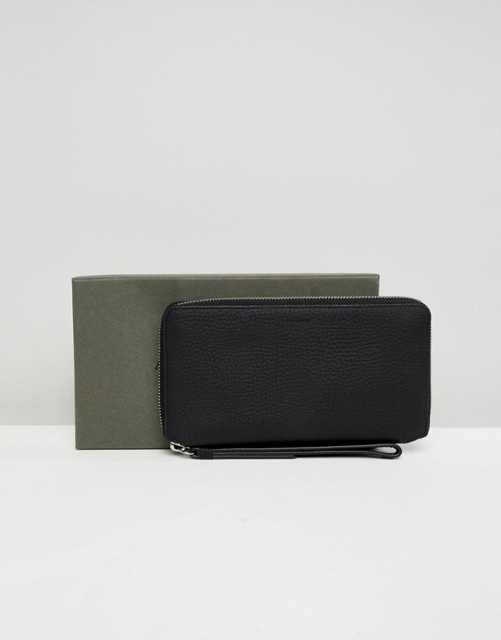 Allsaints Fetch Large Zip Purse - Black
