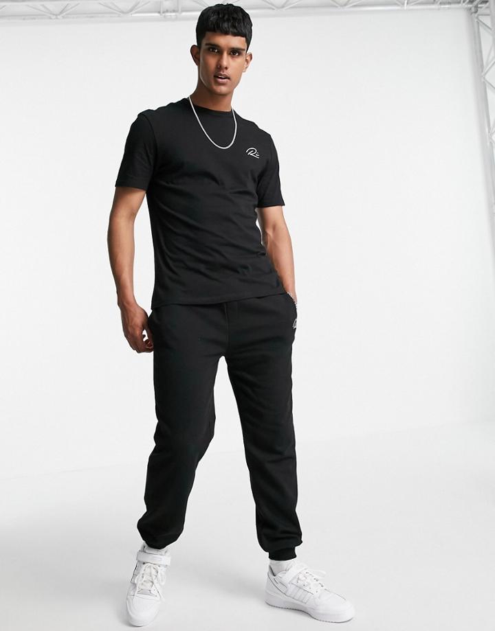 River Island Prolific Tee And Sweatpants Set In Black