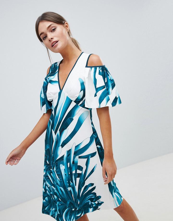 Closet Tropical A Line Dress - Multi