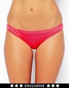 Asos Fuller Bust Exclusive Brazilian Bikini Bottom - Caramella Pink