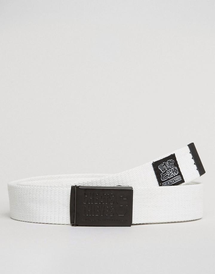 Cheats And Thieves Clip Belt - White