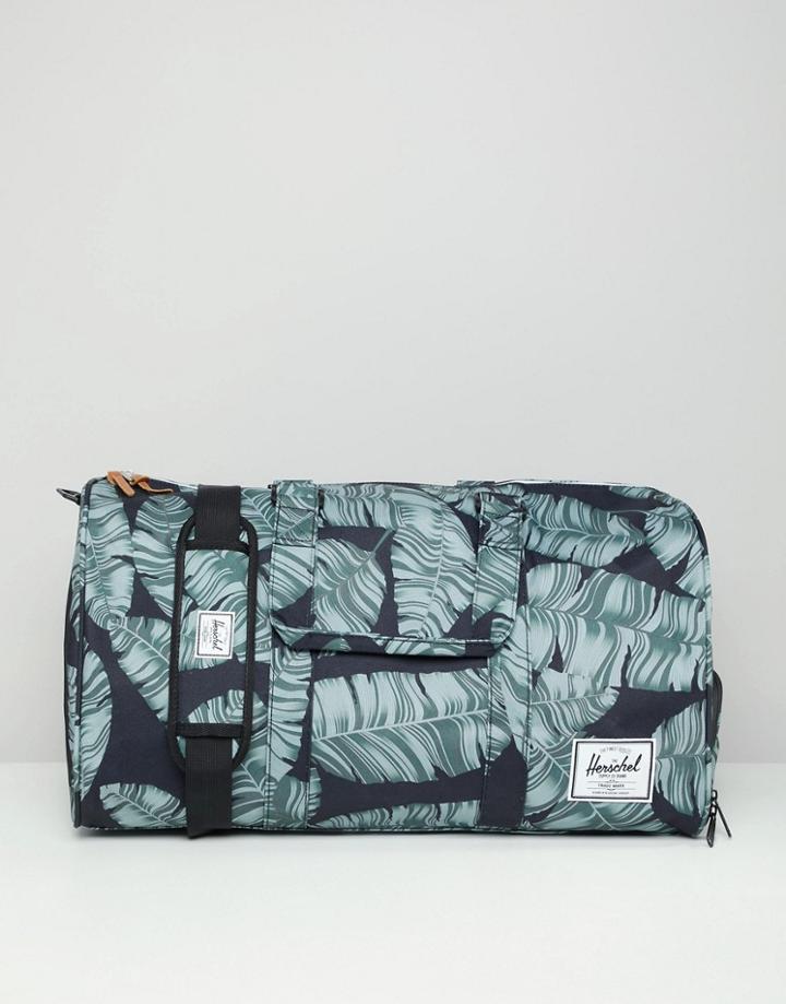 Herschel Supply Co Novel Duffle Bag 42.5l In Palm Print - Black