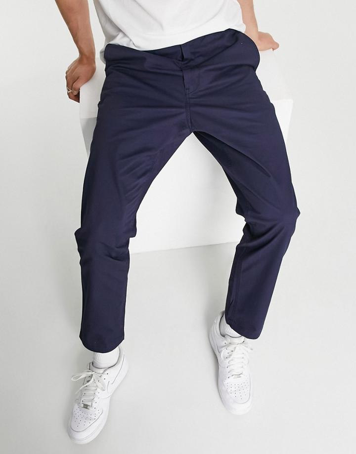 Polo Ralph Lauren Icon Logo Drawstring Flat Front Prepster Chino Pants In Navy