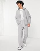Asos Design Oversized Balloon Sweatpants In Gray Heather - Part Of A Set