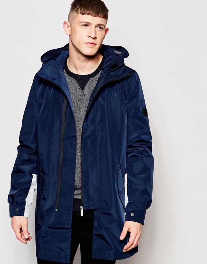 Native Youth Bonded Tech Parka - Navy