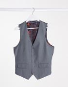 Harry Brown Slim Fit Gray Check Suit Suit Vest