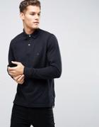 Tommy Hilfiger Polo Shirt With Flag Logo In Long Sleeve Regular Fit Bl