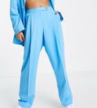 Topshop Petite Fashion Mensy Pants In Turquoise - Part Of A Set-blue